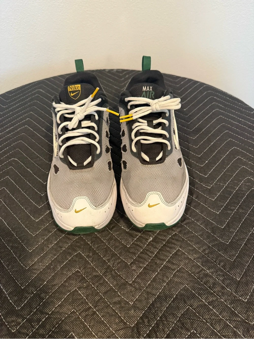 Nike AP Air Max Running Shoes white, black and gorge green colorway. Size 11.5